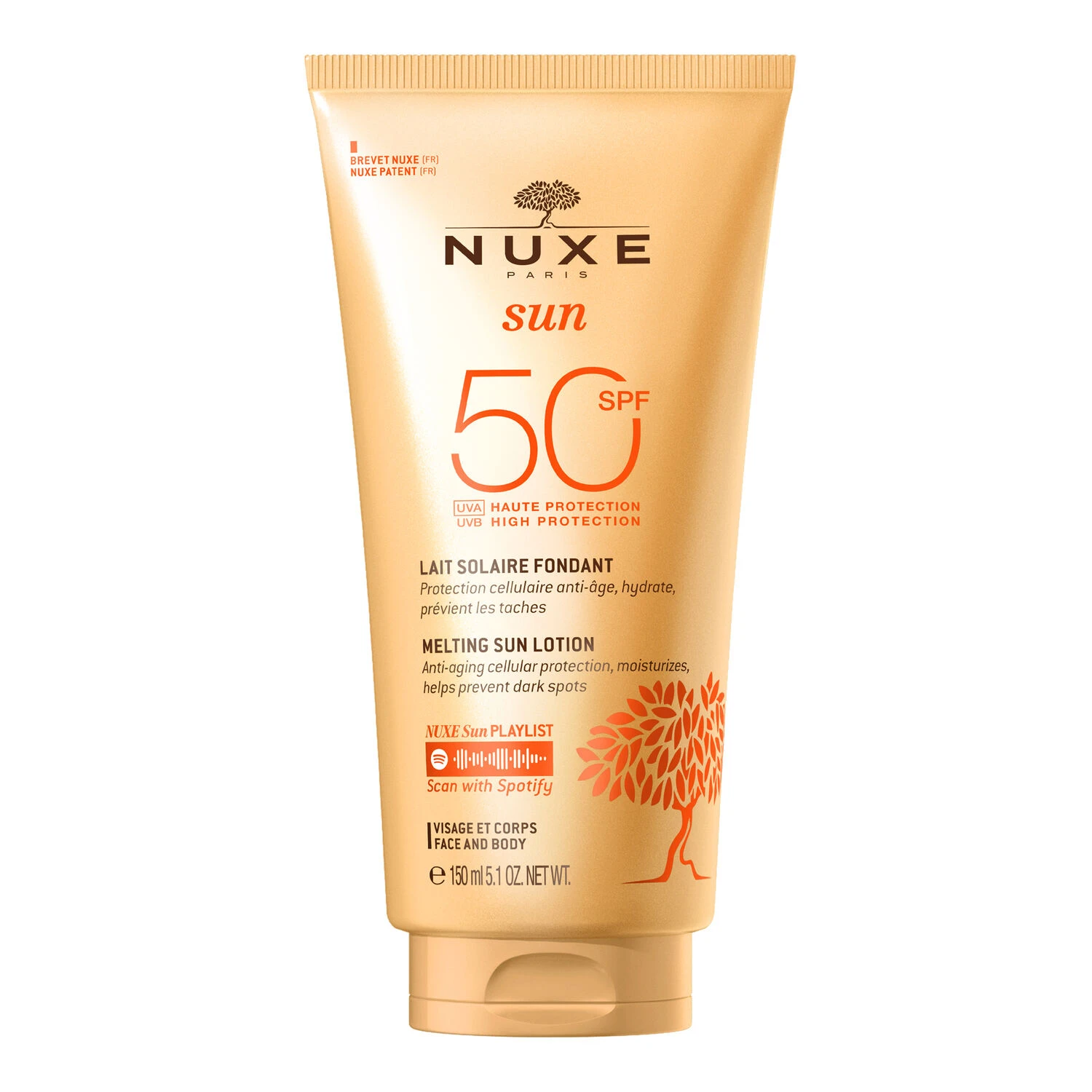 NUXE Lait Solaire Fondant Haute Protection SPF50 - 150ml 1 NUXE Lait Solaire Fondant Haute Protection SPF50 - 150ml