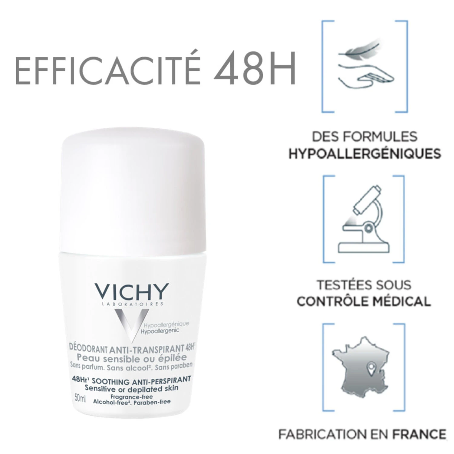 VICHY Anti-Transpirant 48H - 50ml 3 VICHY Anti-Transpirant 48H - 50ml – Image 3