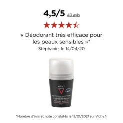 VICHY Déodorant Anti-Irritation 48H Pour Homme - 50ml 7 VICHY Déodorant Anti-Irritation 48H Pour Homme - 50ml -Magasin De Soins De Maquillage De Mode P0878006 S3